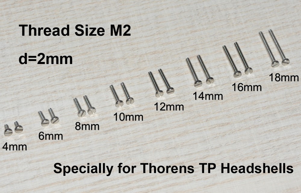 Fixing Screw Kit M2 Stainless Steel /Cartridge/Mounting for Thorens TP Shell