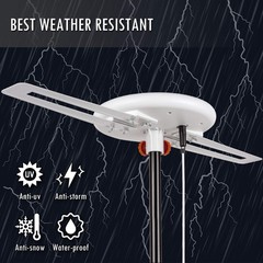 Five Star HDTV Antenna – 360° Omnidirectional Amplified Outdoor TV Antenna up to