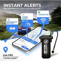 Car GPS Hardwired Waterproof 4G LTE Tracker w/ Kill Switch & Backup Battery