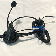 OvisLink 1100 Series Black Single Ear-Hook Headset Boom Mic RJ11