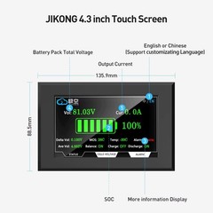 JIKONG 4S-24S 12V-72V 40A-300A Li-ion LiFePo4 LTO BMS W/Active Balance BT/RS485