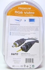 BAFO Premium 24K Gold Plated RGB Component Video Cable 6′ 6FT Retail Pack