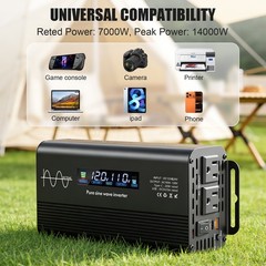 Pure Sine Wave 4000 Watt Power Inverter DC 12v to AC 110V-120V 4000W Inverter