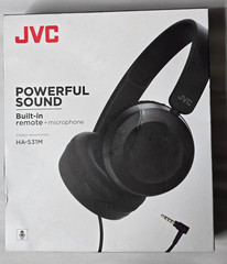 JVC Wired Over-Ear Headphones Powerful Sound Lightweight Black New Open Box