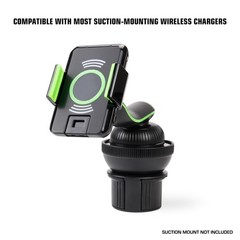 USA Gear Universal Adjustable Vehicle Cup Holder Adapter w/Suction Mount Surface