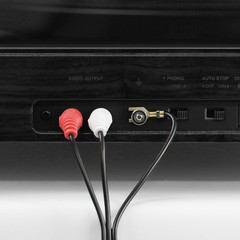 Fluance Gold Plated RCA Cable with Dual Spade Ground Wire, 3 Feet (PFHTCA)