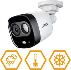 Lorex 1080p CVI Wired Deterrence Bullet Security Camera C241DA