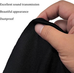 Speaker Grill Cloth Mesh Fabric 63×20 Inches Black Sound Transparent for Home