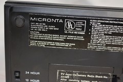 Micronta 63-765 LED Alarm Clock Tested Working Made In Hong Kong AC And 9V
