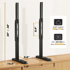 Universal Table Top TV Stand Base Height Adjustable for 37 to 86 in LCD LED TVs