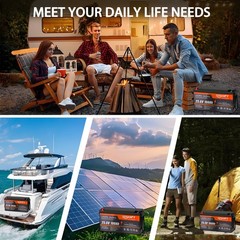 24V 100Ah LiFePO4 Battery 100A BMS Low Temp Protect 2560Wh for RV Solar Marine
