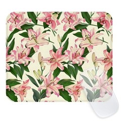 Seorsok Cute Aesthetic Lily Flowers Mouse Mat,Premium Textured Small, Beige01