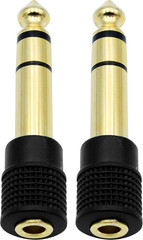Audio Adapter 6.35Mm Male to 3.5Mm Female Stereo Headphone Connector
