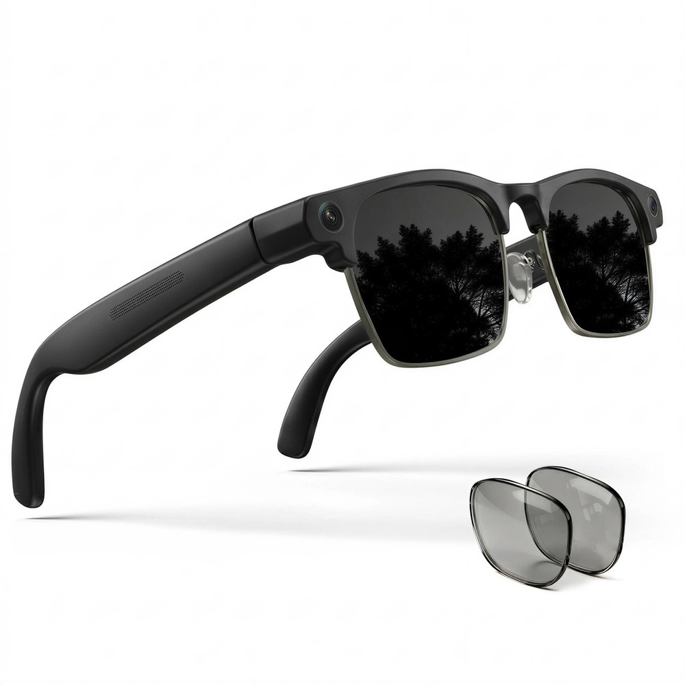 AI Smart Glasse for Men Women —8 MP Camera, Open-Ear Speakers for Audio, Vide…