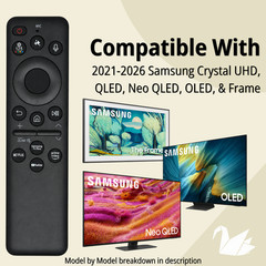 Samsung Smart TV Solar AI Voice Remote For Crystal UHD, OLED, QLED, & Frame