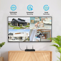 5MP Outdoor Wireless Security Camera System Home WiFi 10CH NVR Night Vision 30m