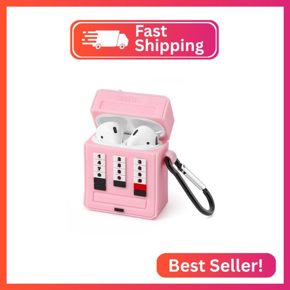 Yonocosta Cute Airpods Case, Airpods 2 Case, Fashion Funny 3D Cartoon Pink Retro
