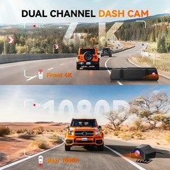 WOLFBOX G840S 12”Mirror Dash Cam 4K Rear View Mirror Dash Camera Front and Rear