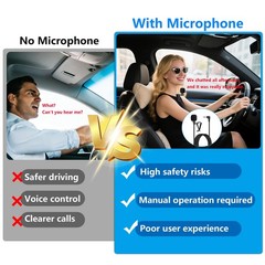 Car Stereo Microphone 3.5mm Universal External HandsFree Mic Compatible with…