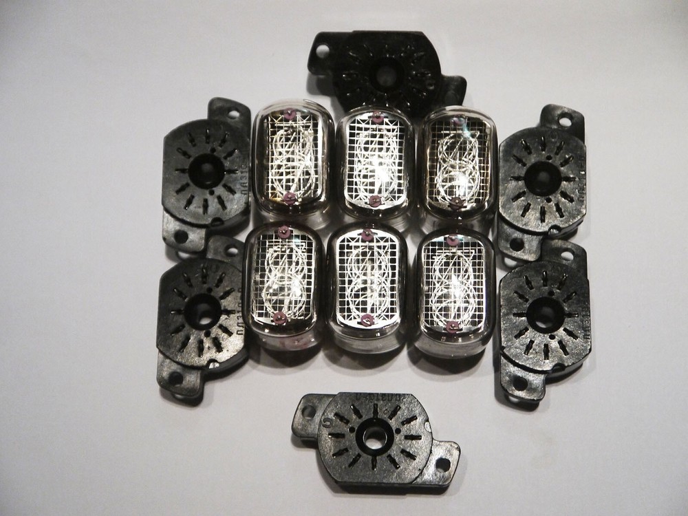 IN-12A IN12A Nixie Tubes + Sockets NEW NOS USSR 100% Tested 6 pcs or more