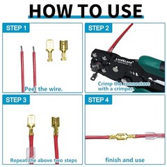 360pcs 2.8mm 4.8mm 6.3mm Male and Female Spade Connectors Kit with Insulating