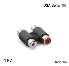 2 RCA Female to Female F/F Video Connector Converter Adapter for TV DVD HDTV AV