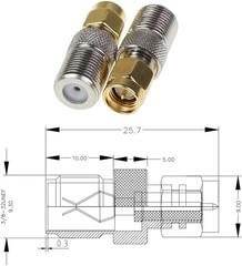 F Type to SMA Male Female Coax Connector Coaxial Adapter 2 Sets 6 Pcs