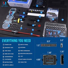 Wireless 208FT RGB Slim Switch Panel LED Momentary Pulsed Flash Switch Controls