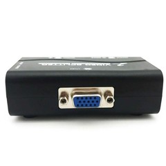 1 PC to 2 Monitor 2 Port VGA SVGA Video LCD Splitter Box Adapter w/ Power Cable