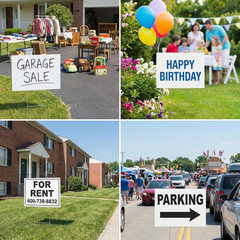 10 Large Blank Yard Signs with Stakes 18 x 24″,Corrugated Plastic Lawn Sign kit