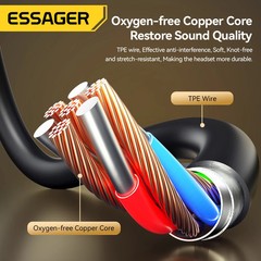 Essager 3.5mm Wired Headphones In Ear Headset Wired Earphones with Microphone St