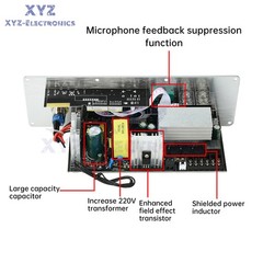 DC 24V AC110-220V Bluetooth Amplifier Board 2.1Channel 100W+100W+200W high-power