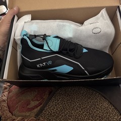 KAT VR Shoes Black Blue Mens Size 10 NEW WITH BOX VIRTUAL REALITY FOR TREADMILL