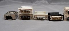 x8 VGA 15-pin Female to DVI-I Analog (24+5) Male Adapter Dual Link Connector Lot