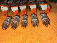GE 5844 Tube-Sleeve of 5 NOS Matching Tubes-Tube Radio Five Star TESTED Amp 6J6