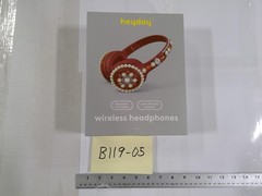 Heyday Wireless Headphones Bluetooth Red Jeweled 40 Hours Playback New Box