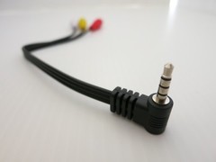 3.5mm Male to 3 RCA Female Audio/Video A/V Composite Stereo Cable Adapter 2 pack