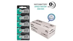 Murata 395 (SR927SW) 1.55V Silver Oxide Watch Battery (100 Pack)
