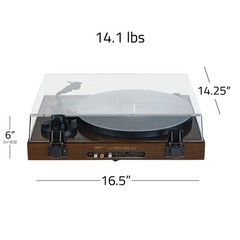Fluance Vinyl Turntable Record Player Anti-Resonant Platter Acrylic Mat Preamp