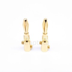 8 Pack 4mm 24k Gold Banana Plug Deluxe Dual Lock Speaker Wire Audio Jack Connect