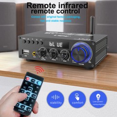 300W Bluetooth Amplifier LED Powerful Hifi Stereo Amplifier, 2.1 Channels LP-T1