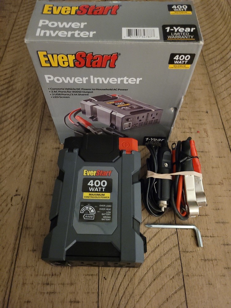 EverStart 400W Power Inverter Converts Vehicle Power DC To AC Power -70002MC