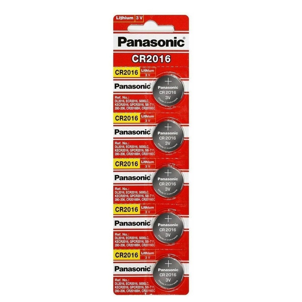 5 x PANASONIC CR 2016 CR2016 CR-2016 LITHIUM COIN CELL Button Battery Exp 2033