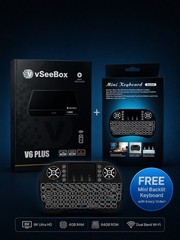 vseebox v6 plus / Free Mini wireless Backlit Keyboard