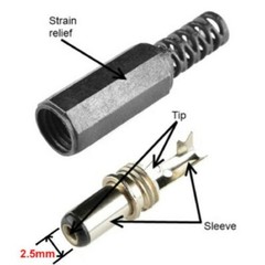 10 pcs 13mm* 2.5mm x 5.5mm Male DC Power Plug Socket Jack Connector Adapter