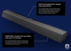 Philips Audio Performance Soundbar Speaker with Wireless Subwoofer – Black
