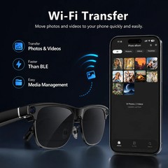 AI Smart Glasses Gradient Lenses Men Women With 8MP Camera 4K HD Video Recorde