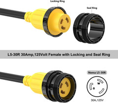 Marine Shore Power Adapter Cable 50-Amp to 30 Amp Nema SS2-50P to L5-30R, Marine