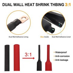 30/10PCS 1/0 AWG-3/8 Battery Lugs,Ring Wire 0 Guage Terminals,Battery Cable Ends