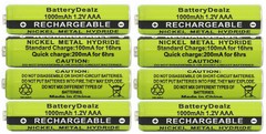1.2V NiMH AAA Rechargeable Batteries for Panasonic Cordless Phones 8-Pack